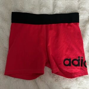 Adidas Neon Coral Spandex Shorts